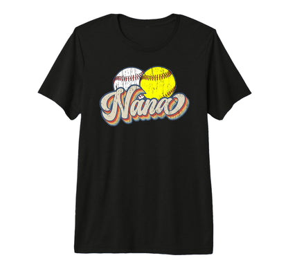Baseball Softball Nana Grandma T-Shirt - Casual Everyday Wear Men Women - T-Shirt, Sweatshirt, Hoodie