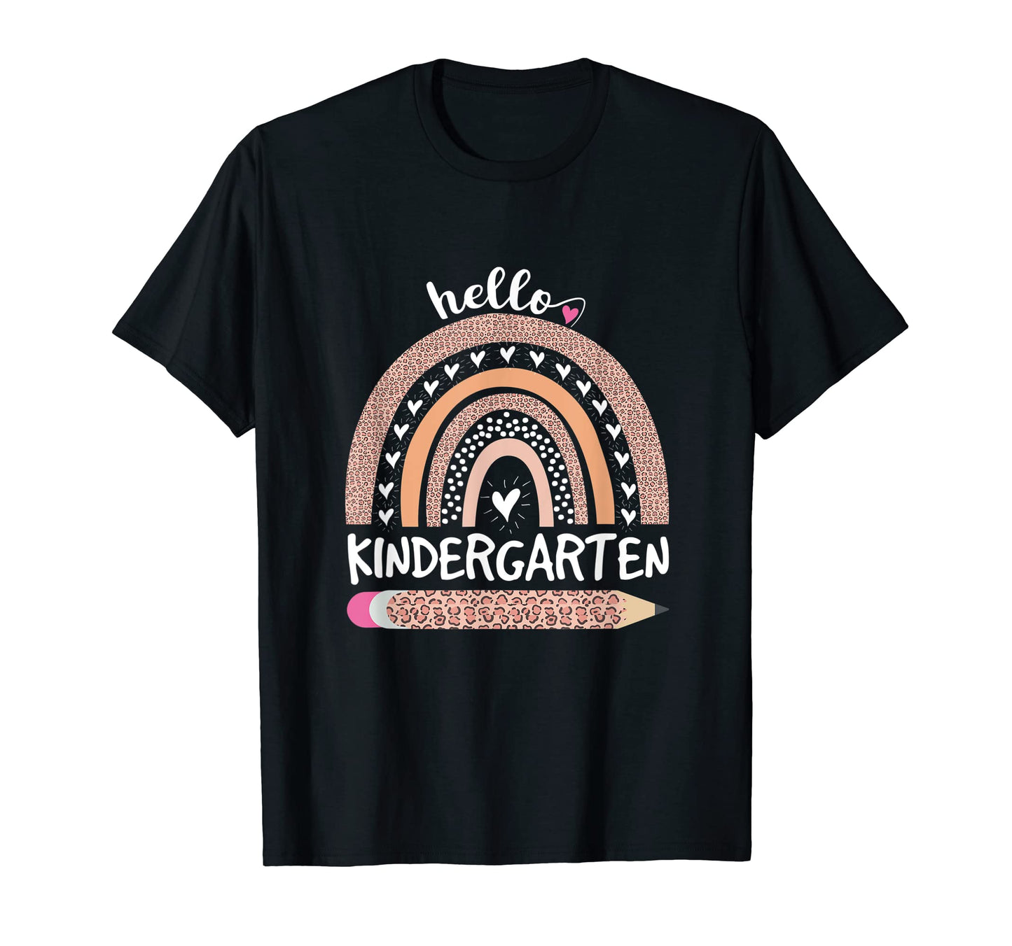 Hello Kindergarten Rainbow Teachers T-Shirt - Graphic Print Men Women - T-Shirt, Sweatshirt, Hoodie