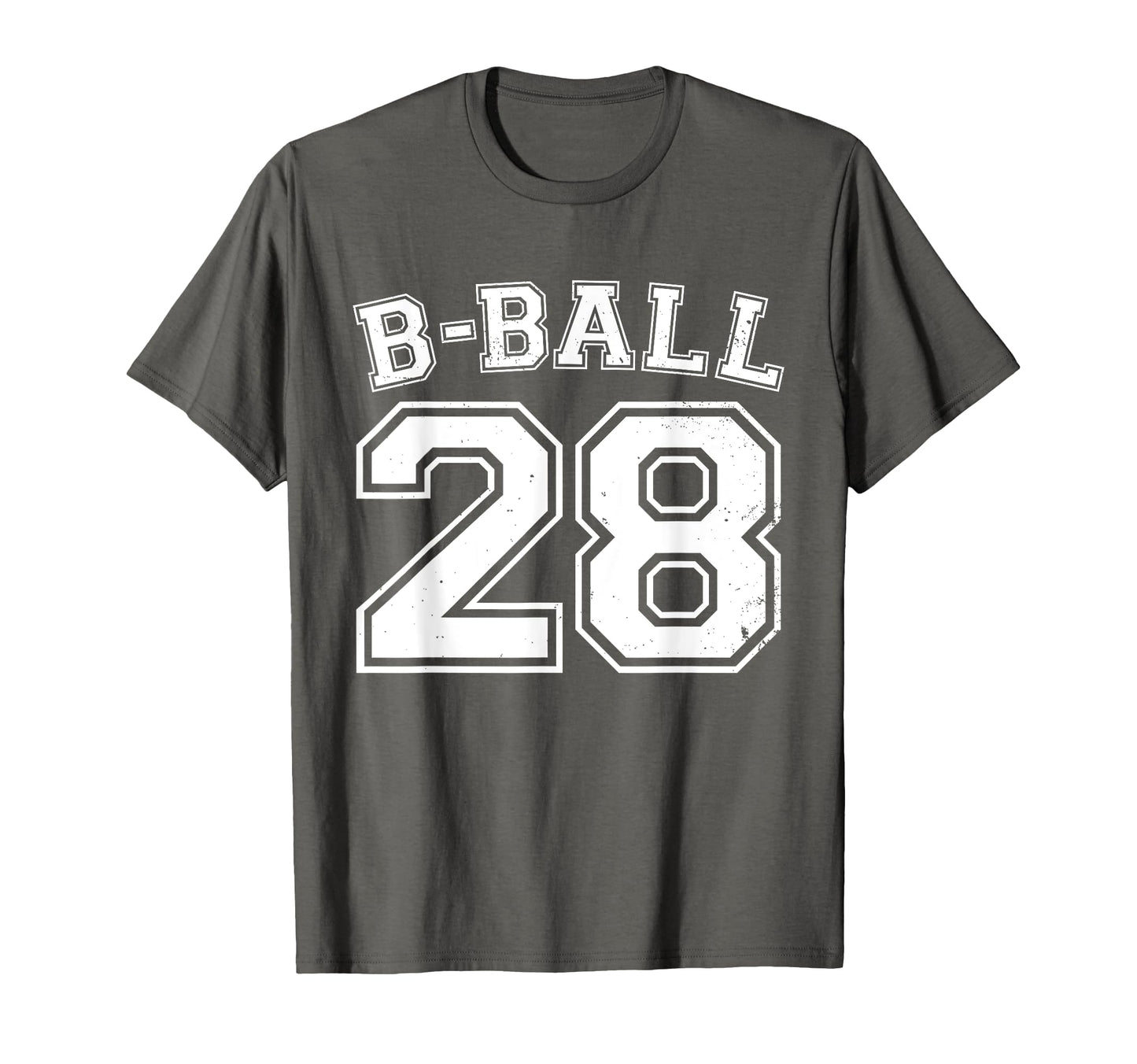 B Ball Basketball Player Number 28 T-Shirt - Unique Graphic for Adults - T-Shirt, Sweatshirt, Hoodie