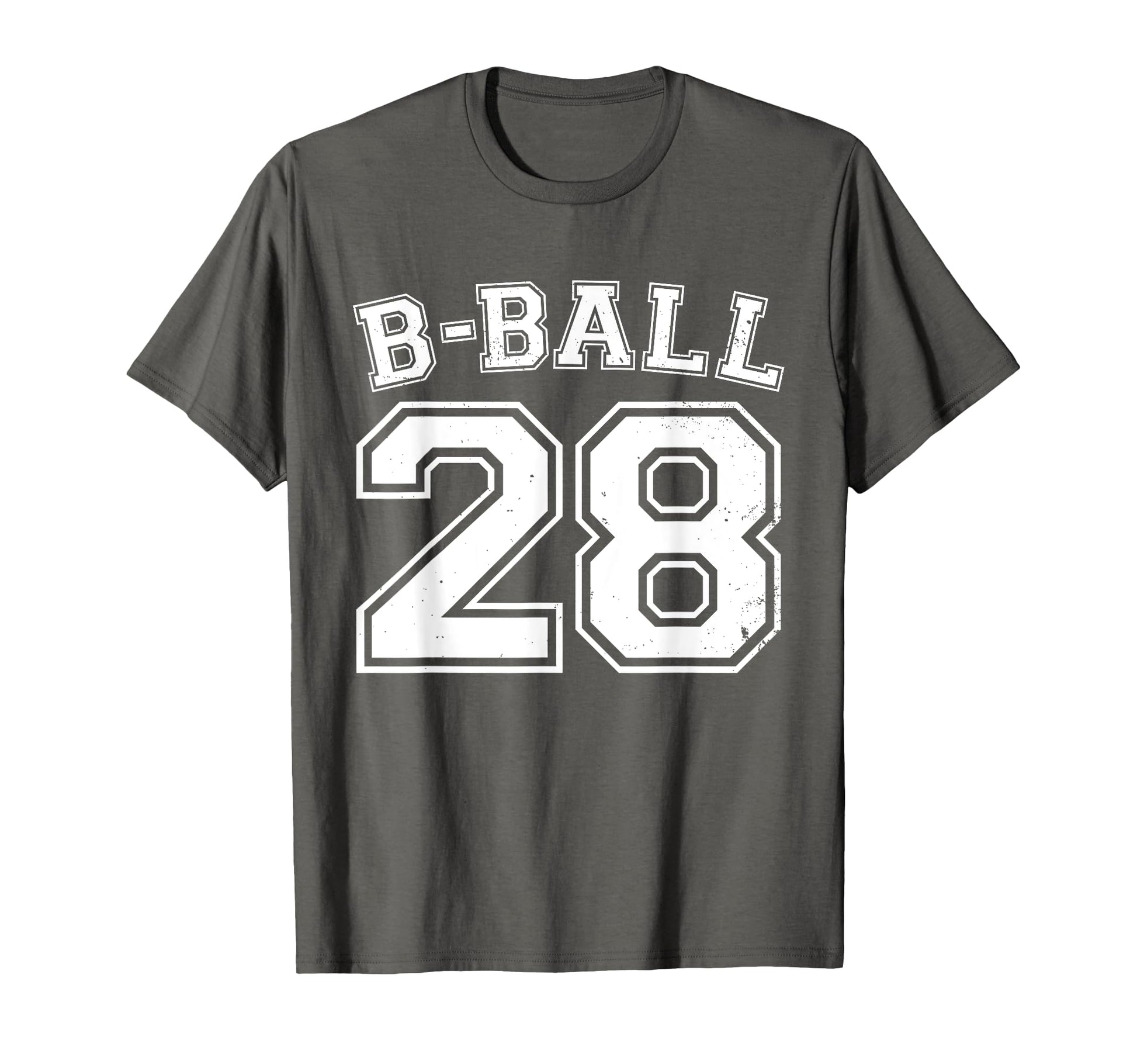 B Ball Basketball Player Number 28 T-Shirt - Unique Graphic for Adults - T-Shirt, Sweatshirt, Hoodie