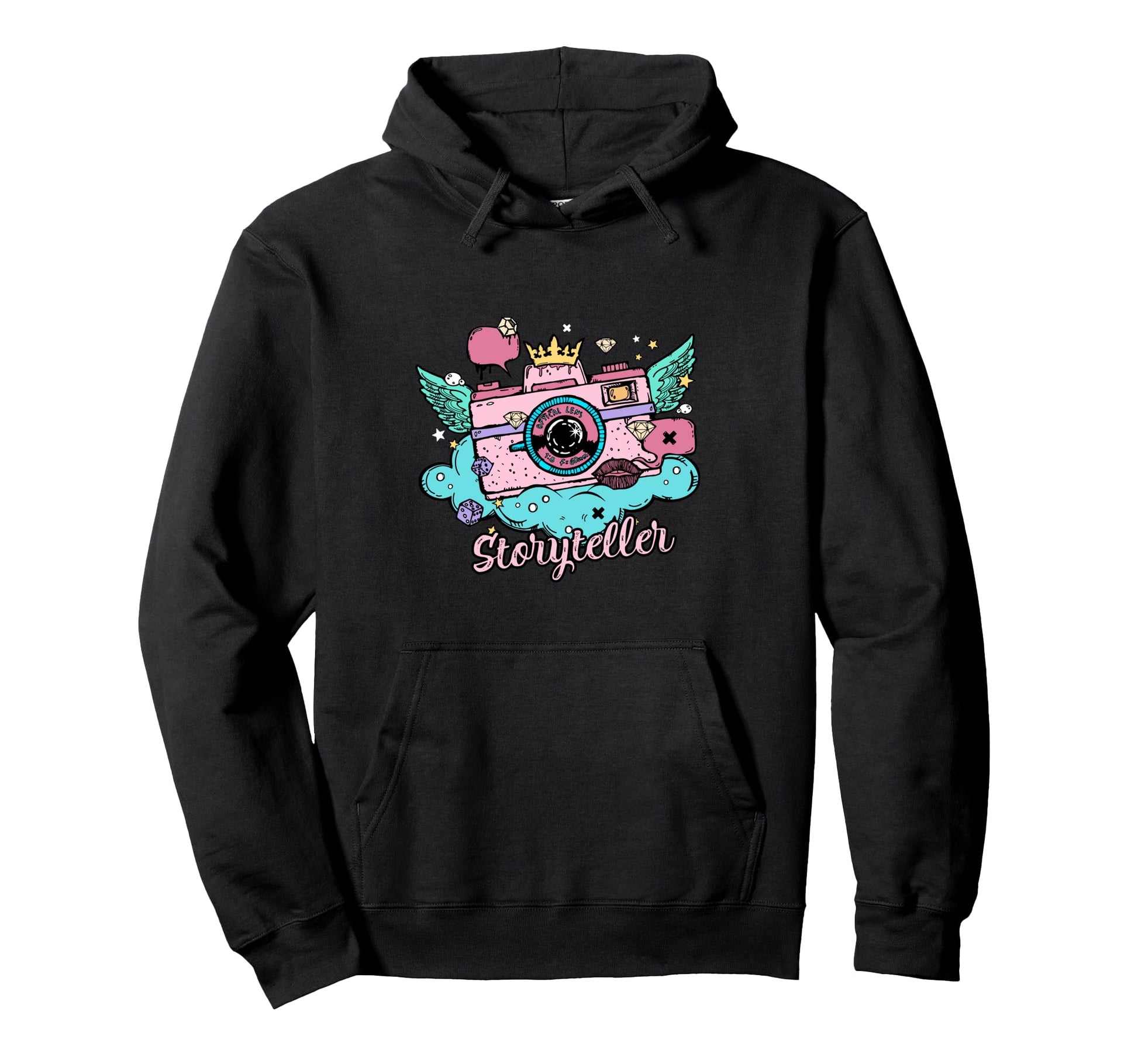 Photography Colorful Grunge Stye Camera Hoodie - Novelty Apparel Unisex - T-Shirt, Sweatshirt, Hoodie
