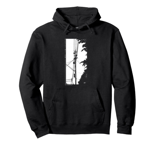 Electricity Pole Japanese Anime Hoodie - Casual Everyday Wear for Adults - T-Shirt, Sweatshirt, Hoodie