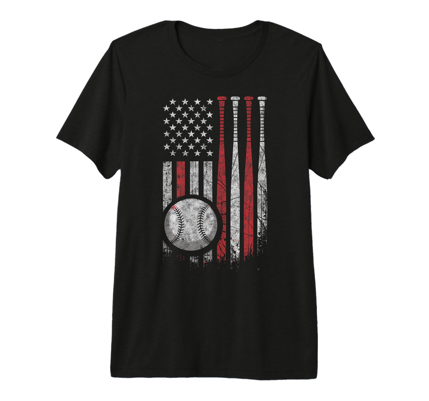 Baseball Us Flag Baseball Lover Dad Player T-Shirt - Unique Graphic Unisex - T-Shirt, Sweatshirt, Hoodie