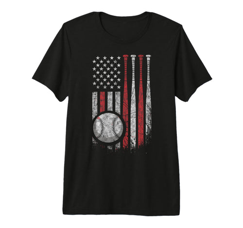 Baseball Us Flag Baseball Lover Dad Player T-Shirt - Unique Graphic Unisex - T-Shirt, Sweatshirt, Hoodie