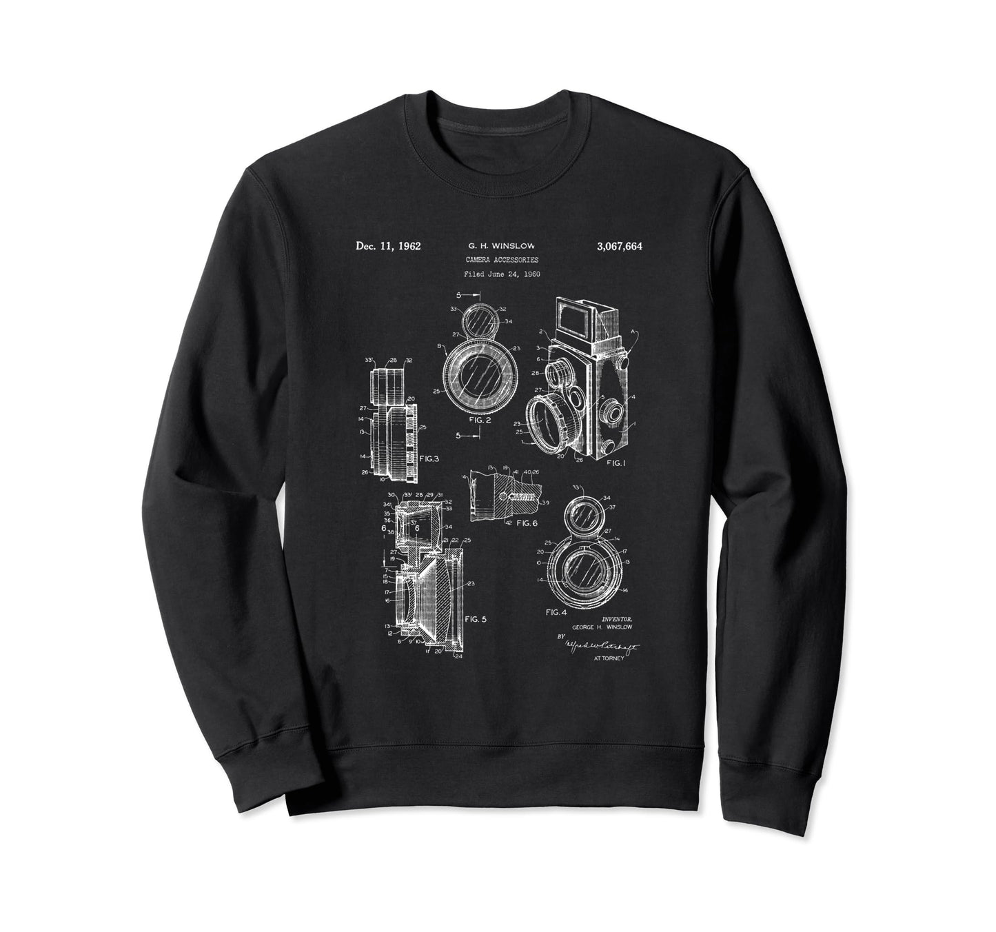 Camera Lenses Accessories Sweatshirt - Fun Novelty Design for Adults - T-Shirt, Sweatshirt, Hoodie