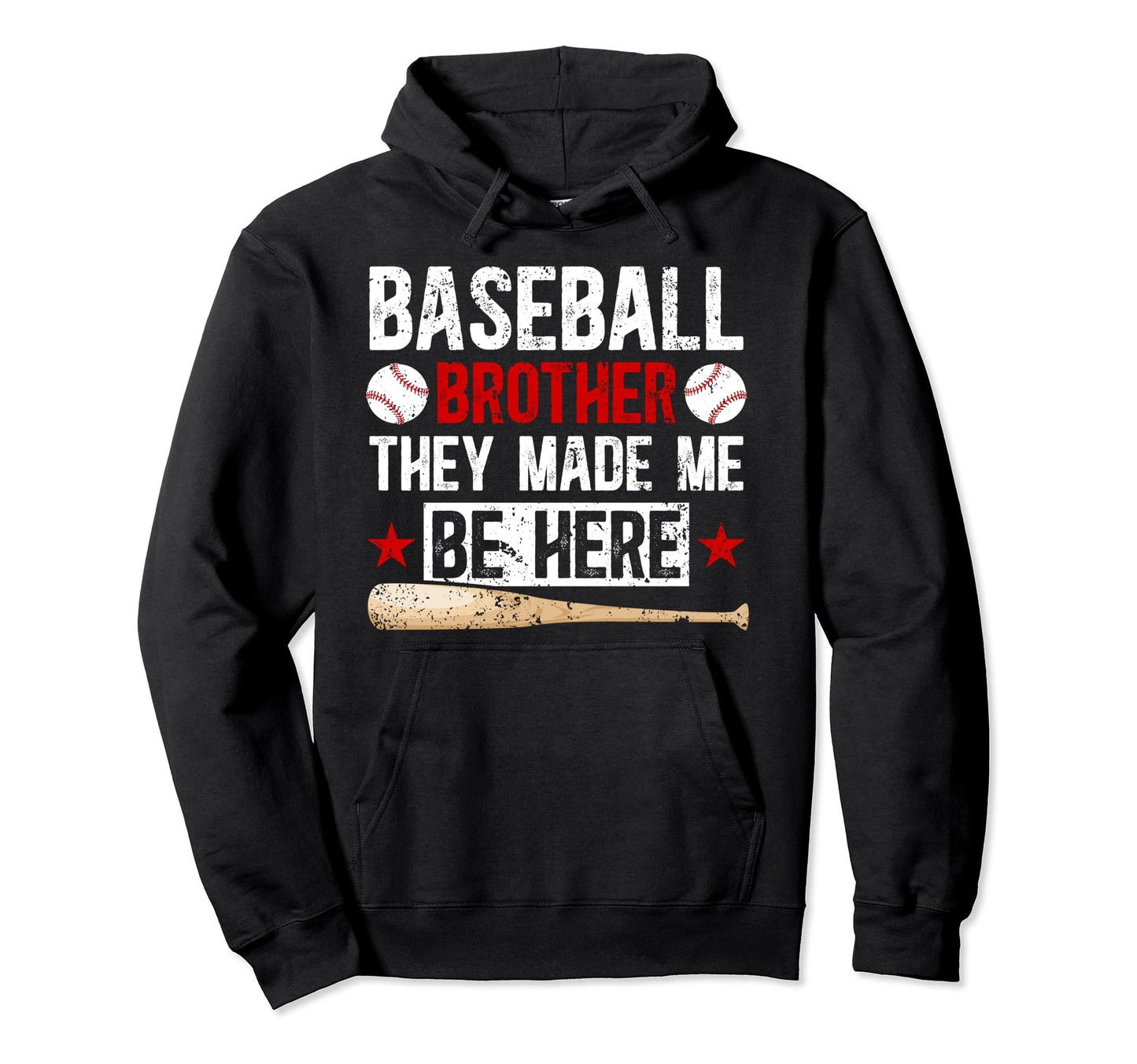 Baseball Brother Funny Baseball Players Hoodie - Graphic Print for Adults - T-Shirt, Sweatshirt, Hoodie