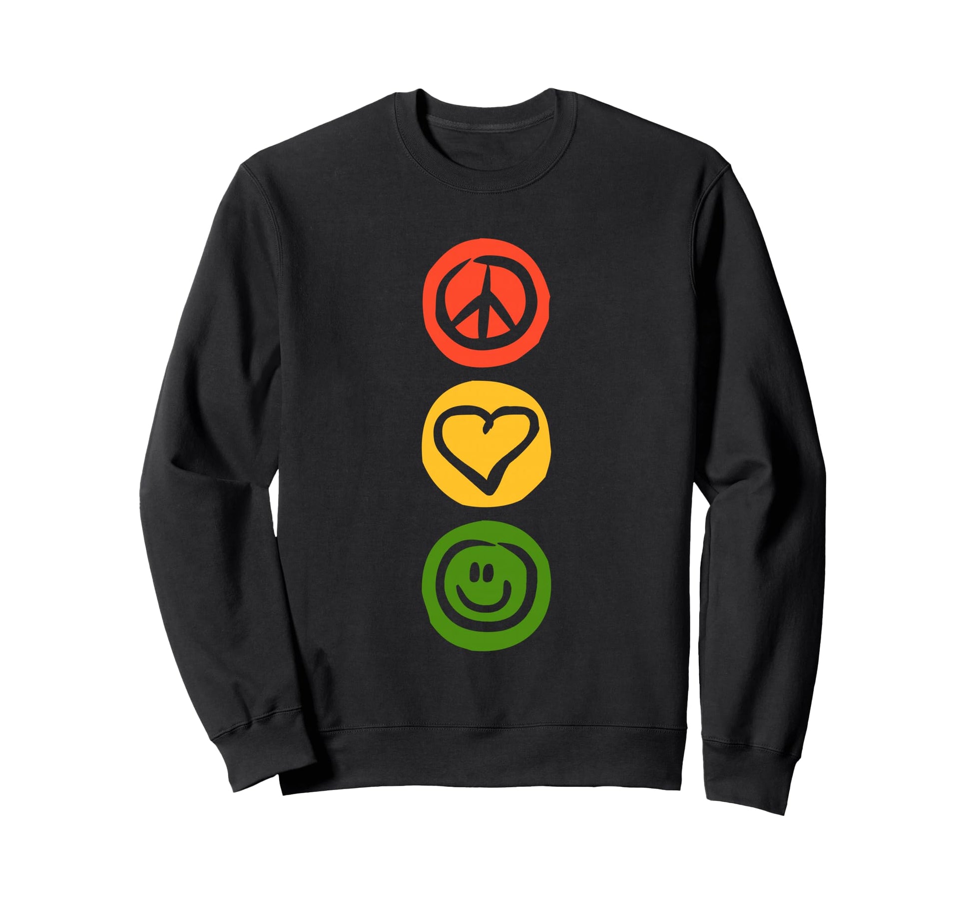 Traffic Light Peace Love And Sweatshirt - Streetwear Style Men Women - T-Shirt, Sweatshirt, Hoodie