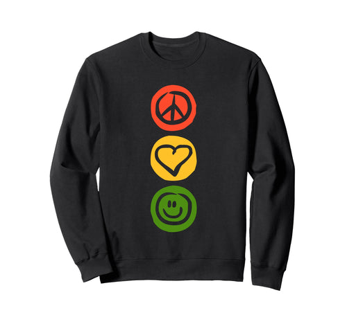 Traffic Light Peace Love And Sweatshirt - Streetwear Style Men Women - T-Shirt, Sweatshirt, Hoodie
