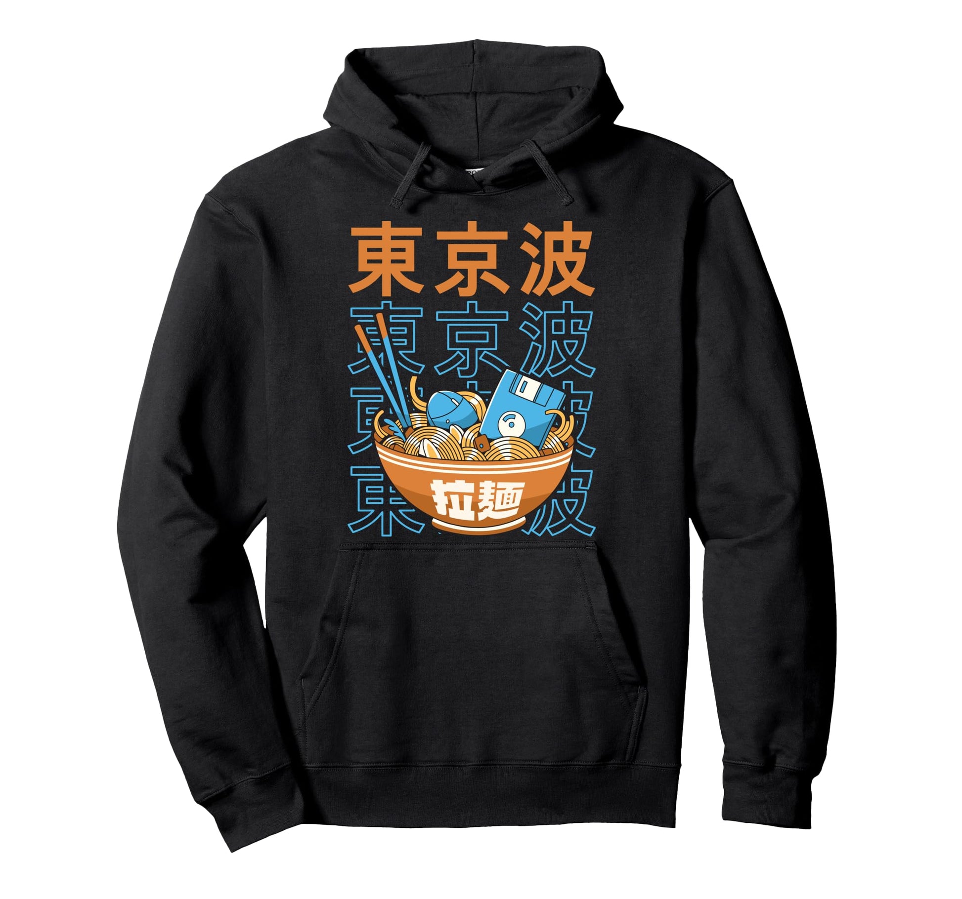 Digital Ramen Bowl Kawaii Aesthetic Hoodie - Casual Everyday Wear Unisex - T-Shirt, Sweatshirt, Hoodie