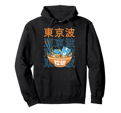 Digital Ramen Bowl Kawaii Aesthetic Hoodie - Casual Everyday Wear Unisex - T-Shirt, Sweatshirt, Hoodie