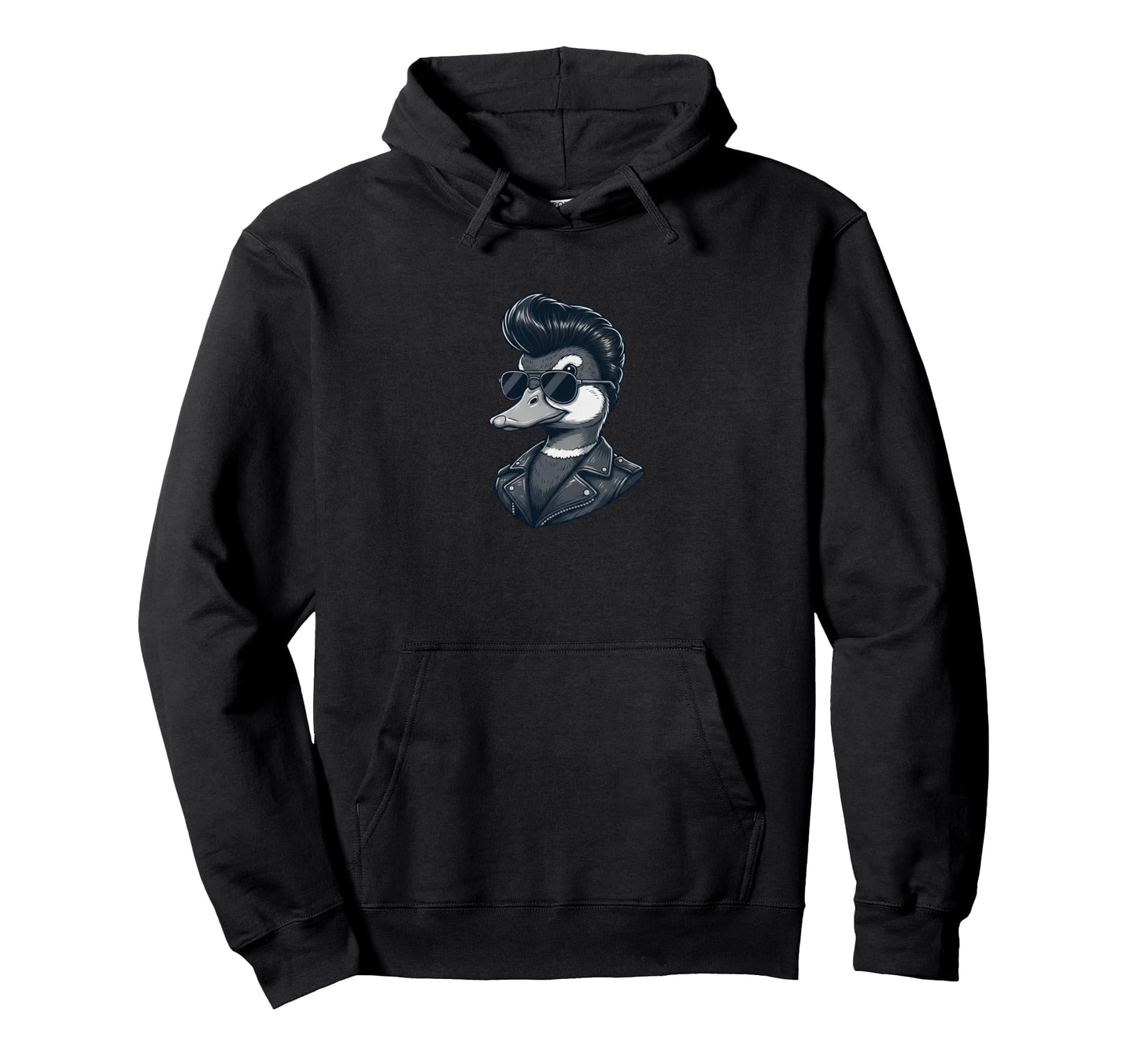 Duck Sunglasses Rockabilly Vibe Hoodie - Novelty Apparel for Adults - T-Shirt, Sweatshirt, Hoodie