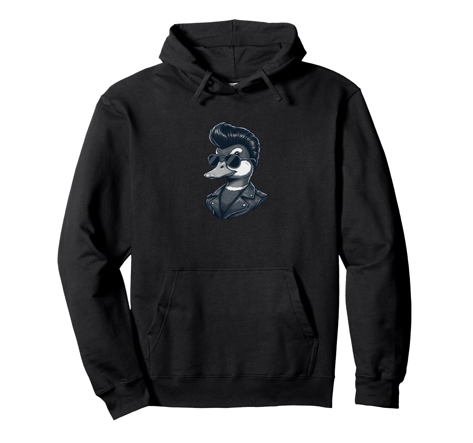 Duck Sunglasses Rockabilly Vibe Hoodie - Novelty Apparel for Adults - T-Shirt, Sweatshirt, Hoodie