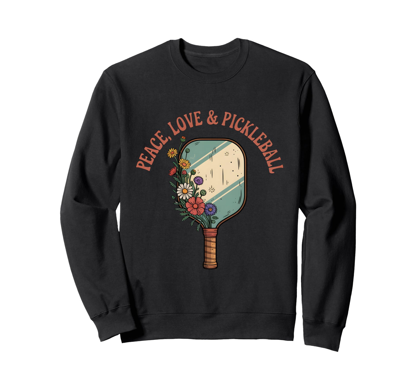 Peace Love Pickleball Boho Outfit Sweatshirt - Streetwear Style Men Women - T-Shirt, Sweatshirt, Hoodie