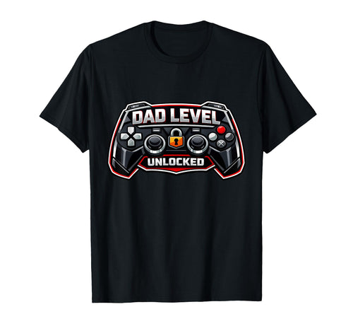 Dad Level Unlocked Funny New Father T-Shirt - Novelty Apparel for Adults - T-Shirt, Sweatshirt, Hoodie