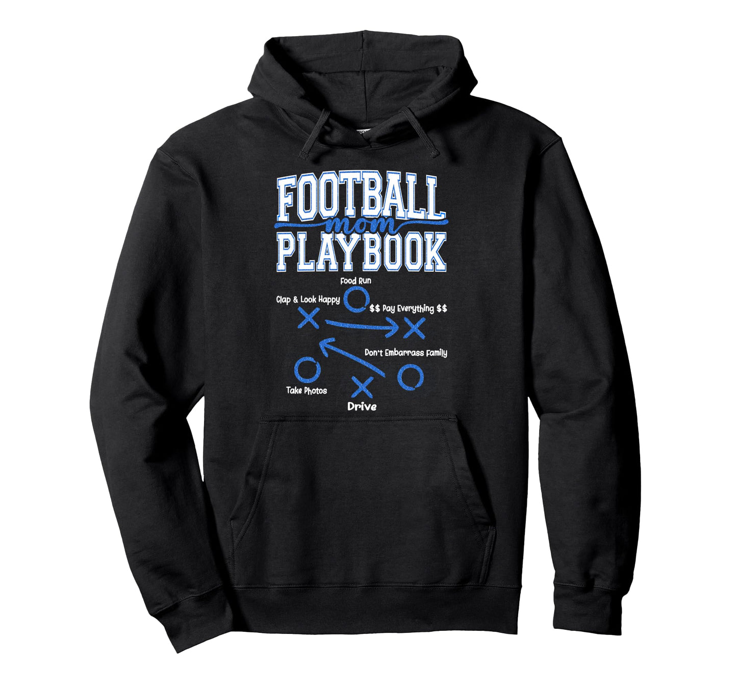 Football Mom Playbook Game Day Football Hoodie - Graphic Print Men Women - T-Shirt, Sweatshirt, Hoodie