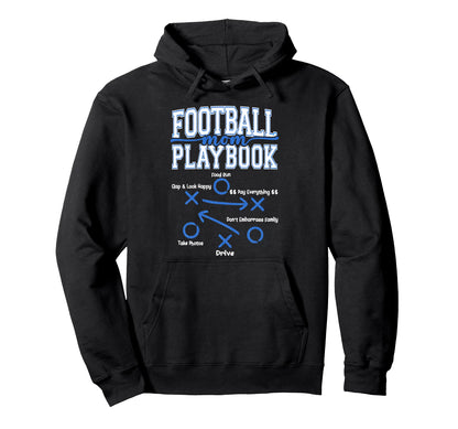Football Mom Playbook Game Day Football Hoodie - Graphic Print Men Women - T-Shirt, Sweatshirt, Hoodie