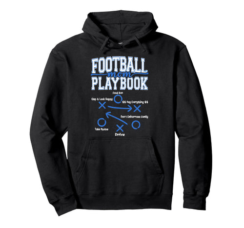 Football Mom Playbook Game Day Football Hoodie - Graphic Print Men Women - T-Shirt, Sweatshirt, Hoodie