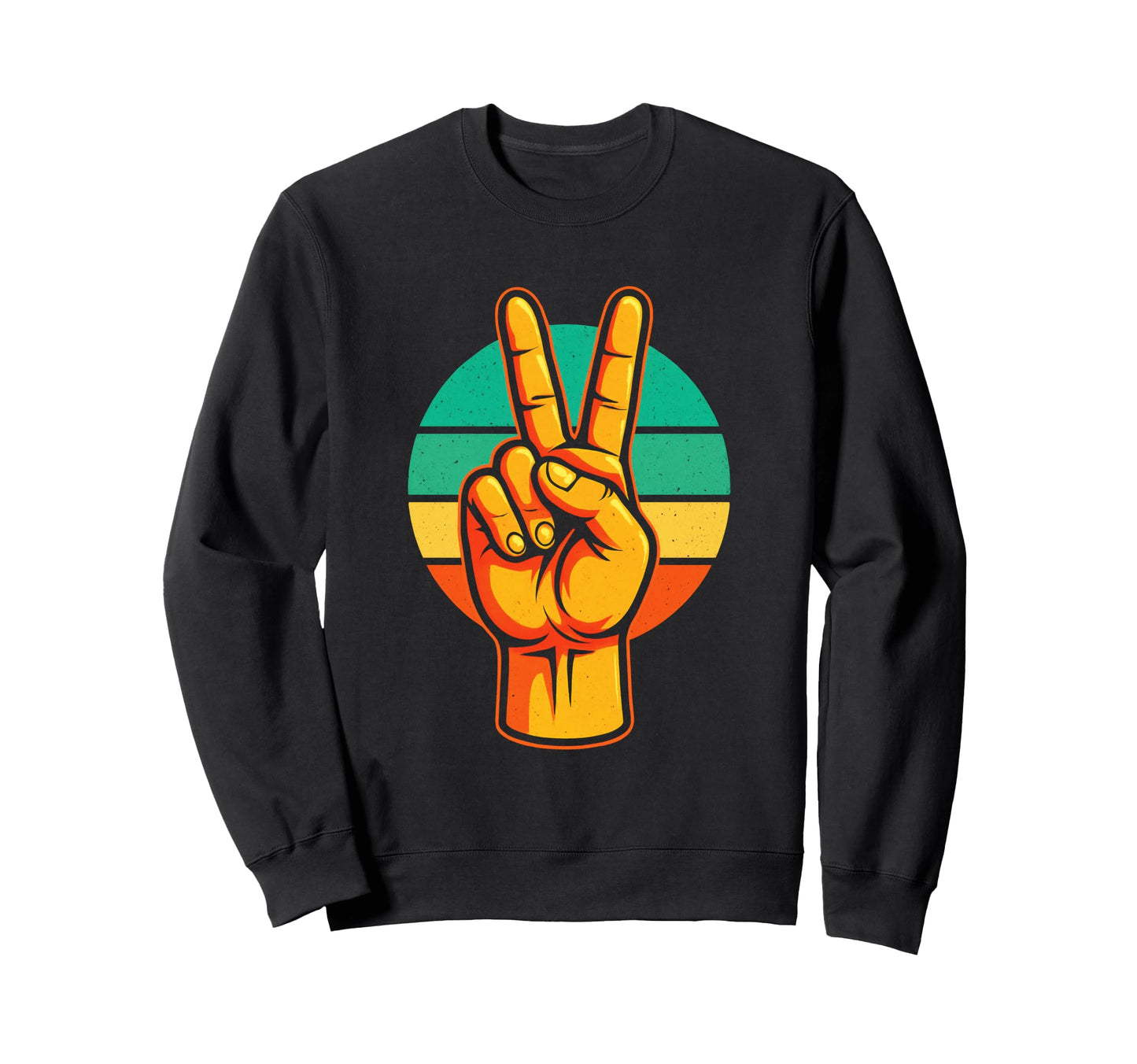 Peace Sign Hippie Boho Sweatshirt - Trendy Graphic for Adults - T-Shirt, Sweatshirt, Hoodie