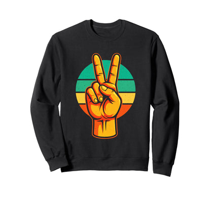 Peace Sign Hippie Boho Sweatshirt - Trendy Graphic for Adults - T-Shirt, Sweatshirt, Hoodie