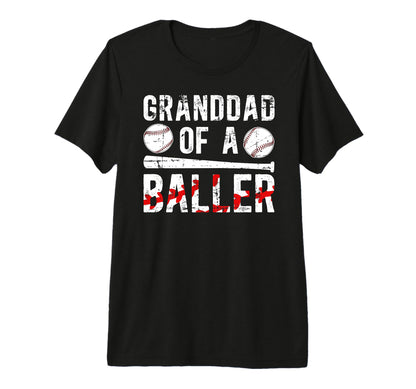 Mens Granddad Baller Baseball Granddad T-Shirt - Unique Graphic for Adults - T-Shirt, Sweatshirt, Hoodie