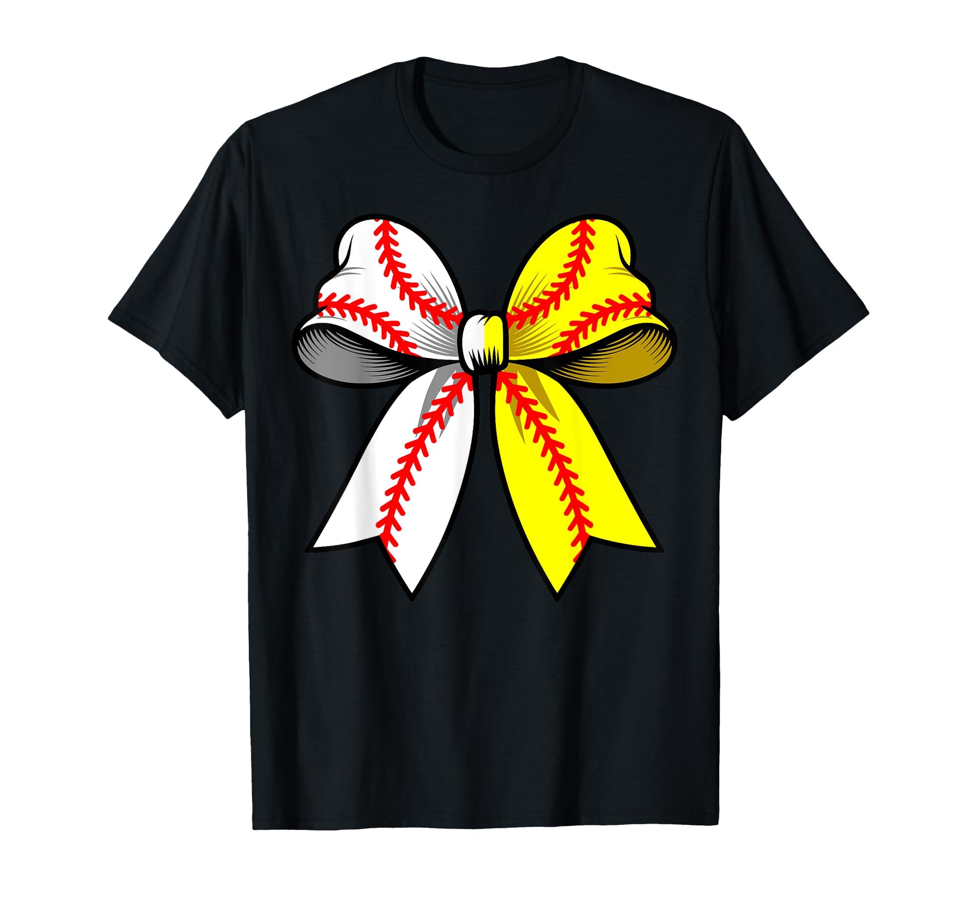 Baseball Softball Coquette Bow Funny T-Shirt - Novelty Apparel Unisex - T-Shirt, Sweatshirt, Hoodie