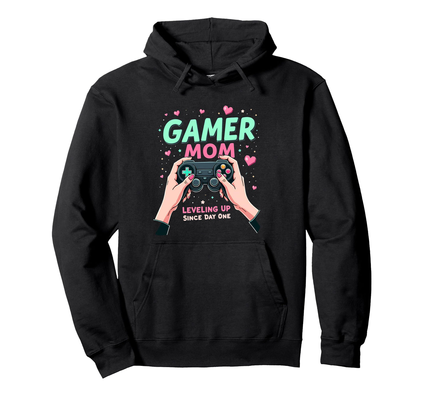 Mothers Day Gift Gamer Mom Leveling Up Hoodie - Novelty Apparel Unisex - T-Shirt, Sweatshirt, Hoodie
