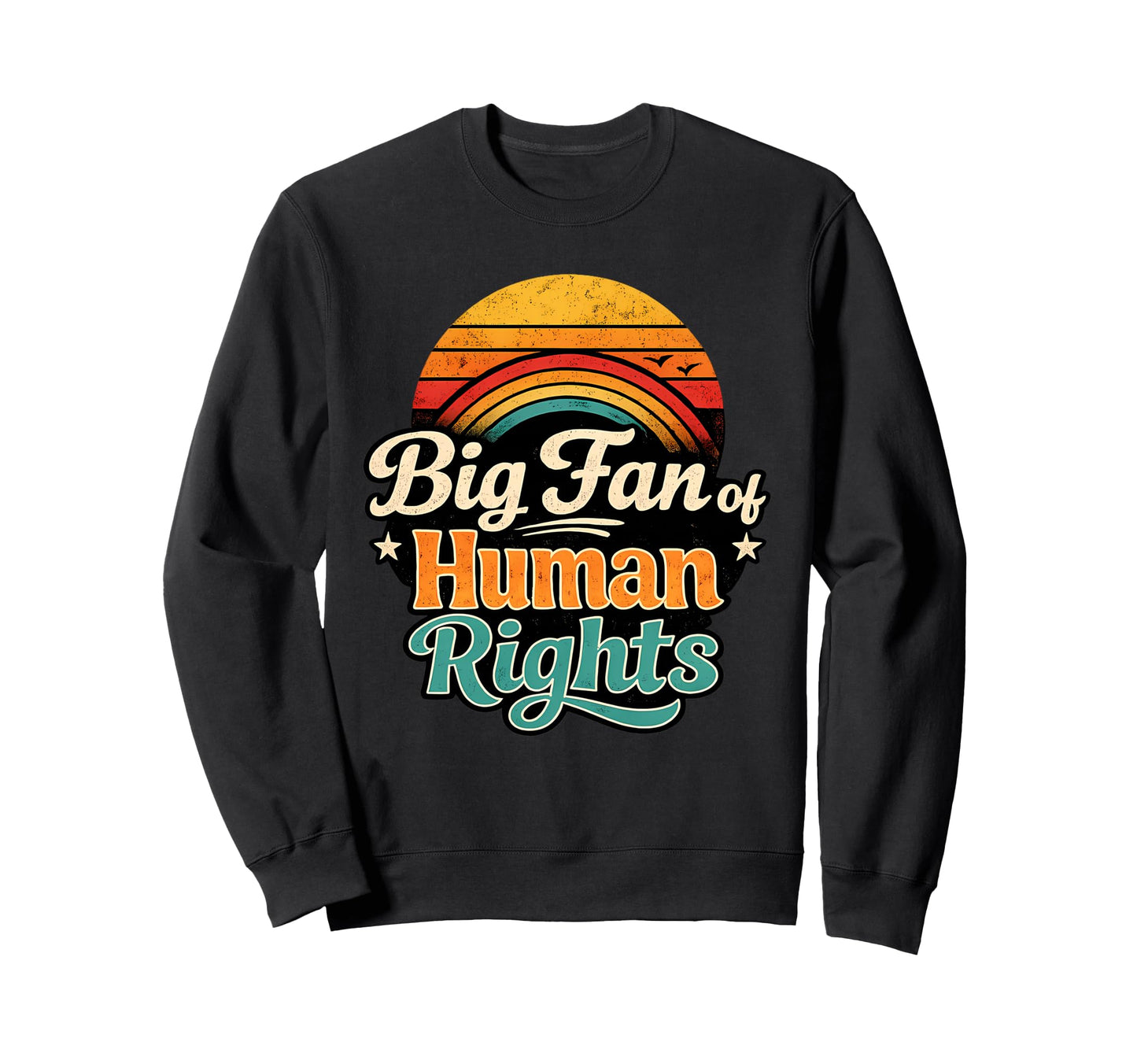 Big Fan Human Rights Sweatshirt - Unique Graphic Men Women - T-Shirt, Sweatshirt, Hoodie