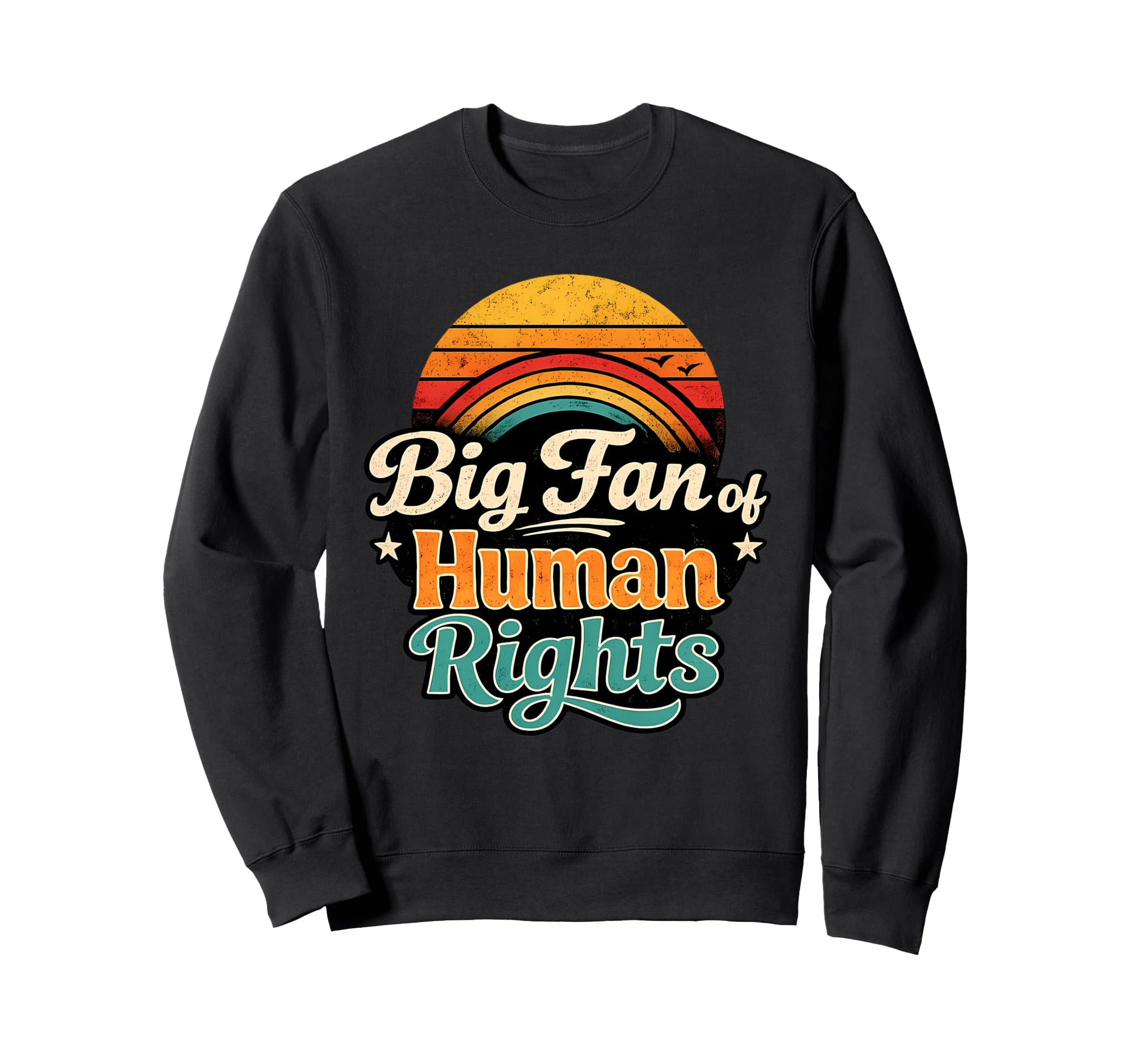 Big Fan Human Rights Sweatshirt - Unique Graphic Men Women - T-Shirt, Sweatshirt, Hoodie