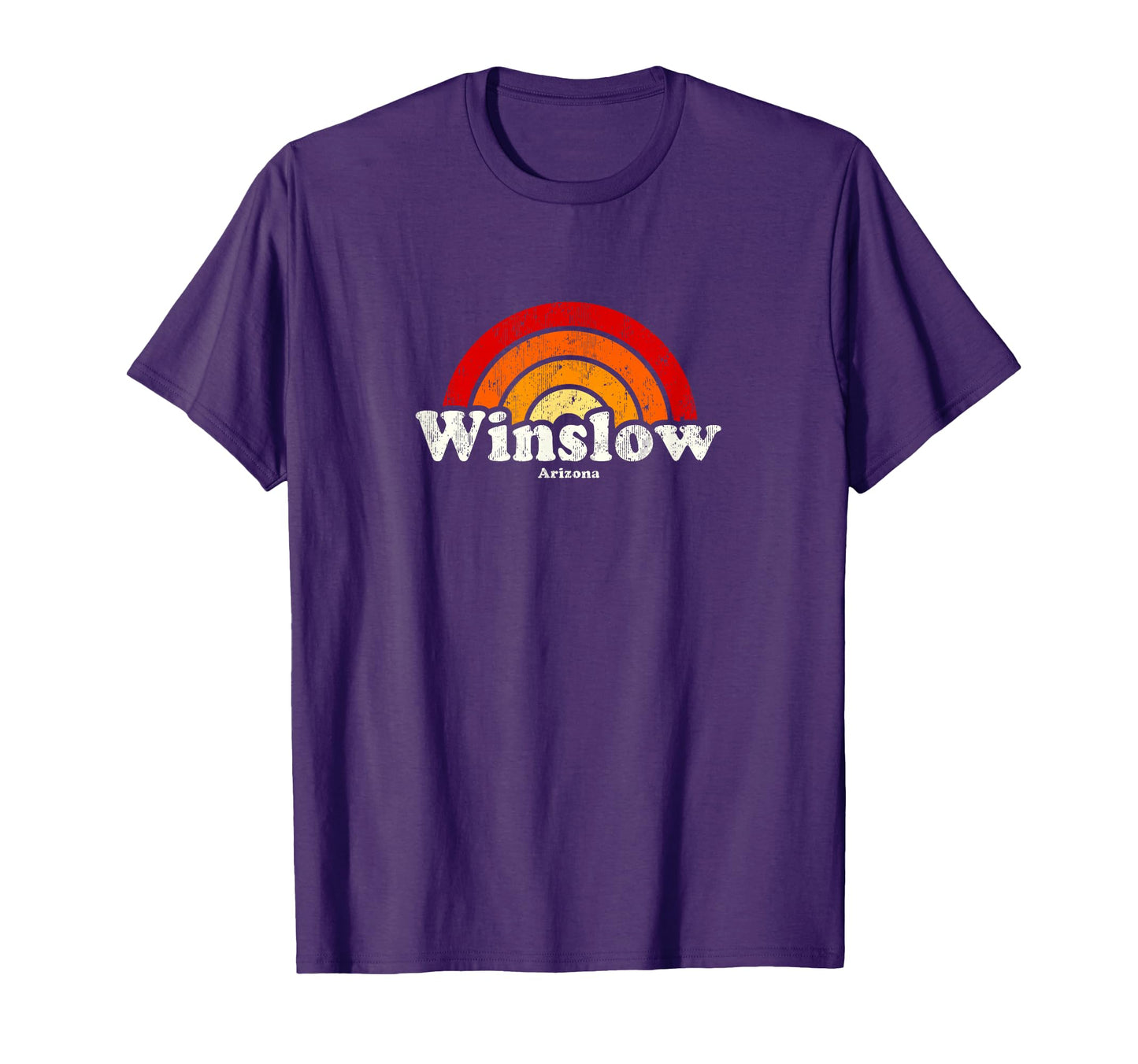 Winslow Arizona Az 70S Rainbow T-Shirt - Graphic Print for Adults - T-Shirt, Sweatshirt, Hoodie