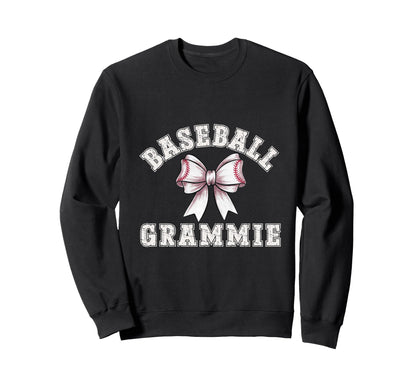 Coquette Baseball Grammie Bow Game Sweatshirt - Unique Graphic Men Women - T-Shirt, Sweatshirt, Hoodie