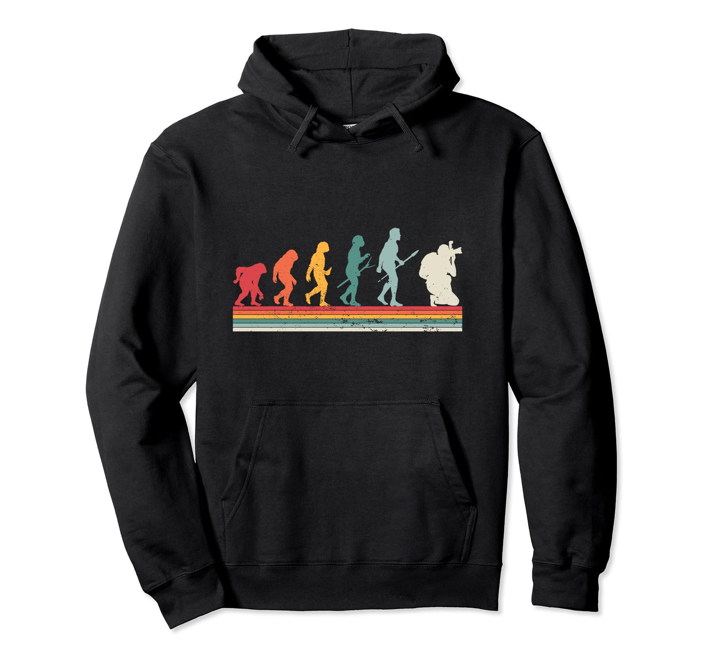 Photography Camera Human Evolution Hoodie - Custom Art Print Unisex - T-Shirt, Sweatshirt, Hoodie