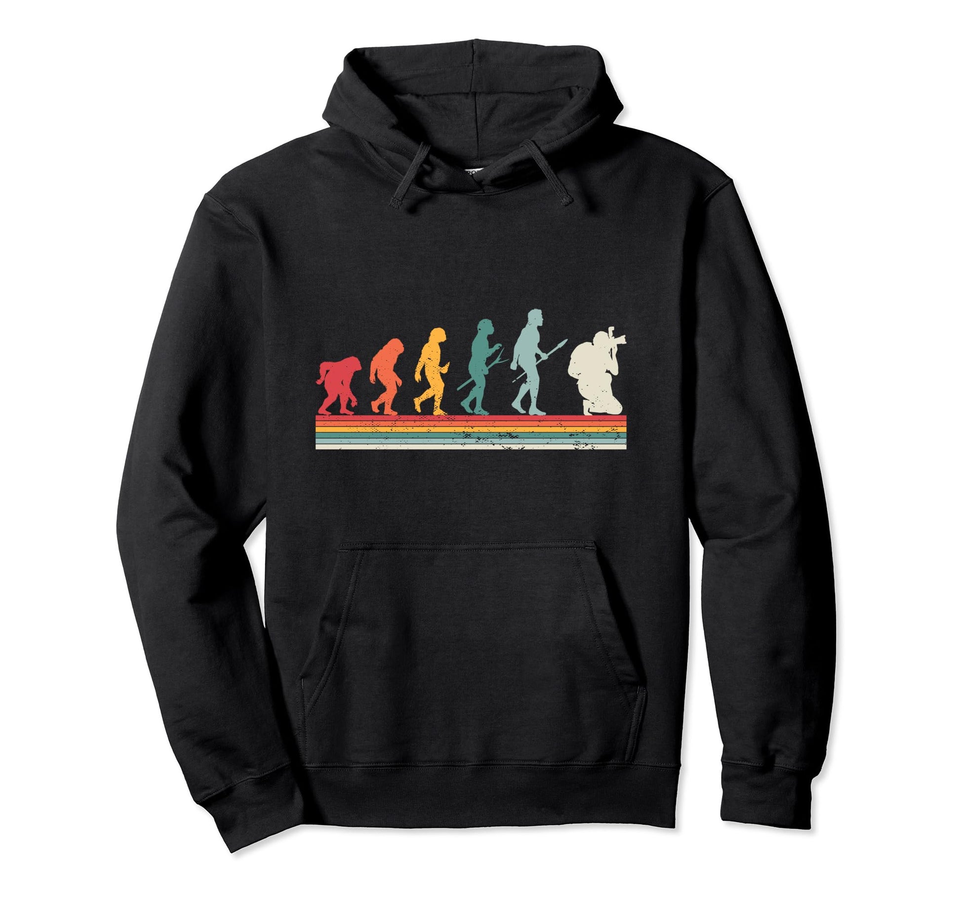 Photography Camera Human Evolution Hoodie - Custom Art Print Unisex - T-Shirt, Sweatshirt, Hoodie