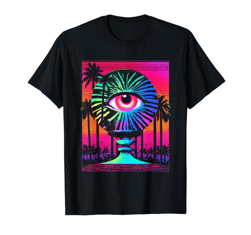 Vaporwave Aesthetic Weirdcore Eyeball T-Shirt - Minimalist Print Men Women - T-Shirt, Sweatshirt, Hoodie