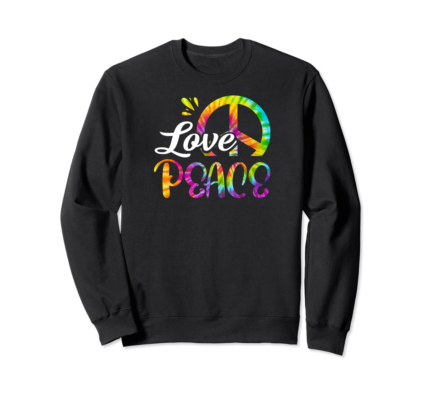 Love Peace Colorful Sweatshirt - Casual Everyday Wear for Adults - T-Shirt, Sweatshirt, Hoodie