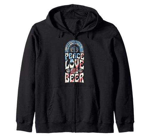 Hoppy Hour Beer Dad Taproom Hoodie - Fun Novelty Design for Adults - T-Shirt, Sweatshirt, Hoodie