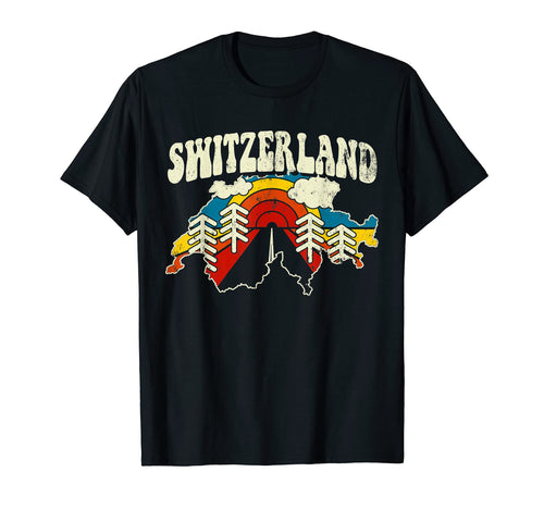 Switzerland Swiss Country Rainbow T-Shirt - Novelty Apparel Men Women - T-Shirt, Sweatshirt, Hoodie