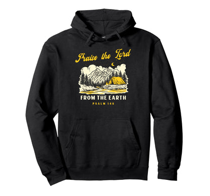 Boho Christian Camping Praise Lord Hoodie - Trendy Graphic for Adults - T-Shirt, Sweatshirt, Hoodie