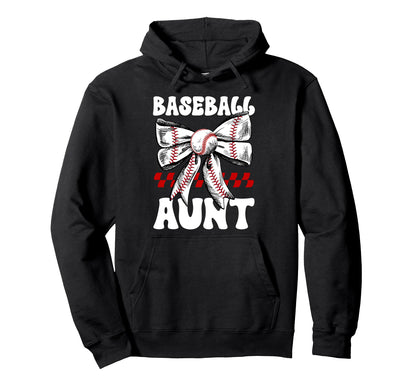 Baseball Aunt Baseball Player Auntie Hoodie - Custom Art Print for Adults - T-Shirt, Sweatshirt, Hoodie