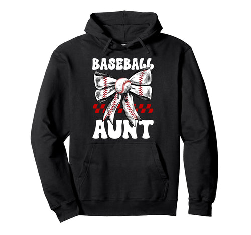 Baseball Aunt Baseball Player Auntie Hoodie - Custom Art Print for Adults - T-Shirt, Sweatshirt, Hoodie
