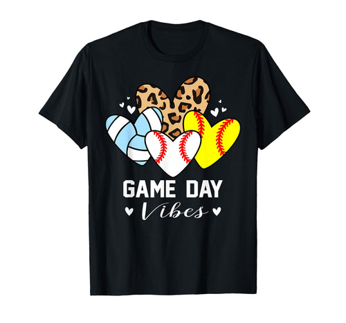 Game Day Vibes Funny Baseball Softball T-Shirt - Graphic Print Men Women - T-Shirt, Sweatshirt, Hoodie