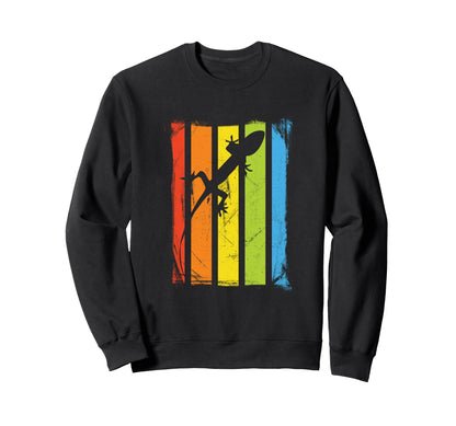 Rainbow Gecko Lizard Colorful Sweatshirt - Unique Graphic Men Women - T-Shirt, Sweatshirt, Hoodie