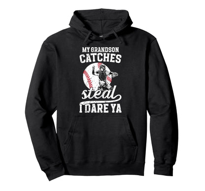 Baseball Catcher Grandma Funny Baseball Hoodie - Fun Novelty Design Unisex - T-Shirt, Sweatshirt, Hoodie