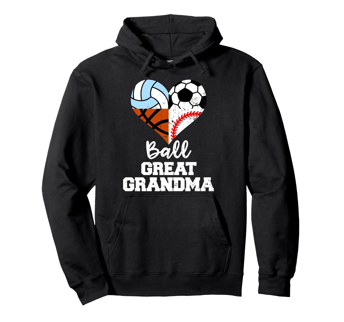 Ball Great Grandma Soccer Baseball Hoodie - Aesthetic Graphic Unisex - T-Shirt, Sweatshirt, Hoodie