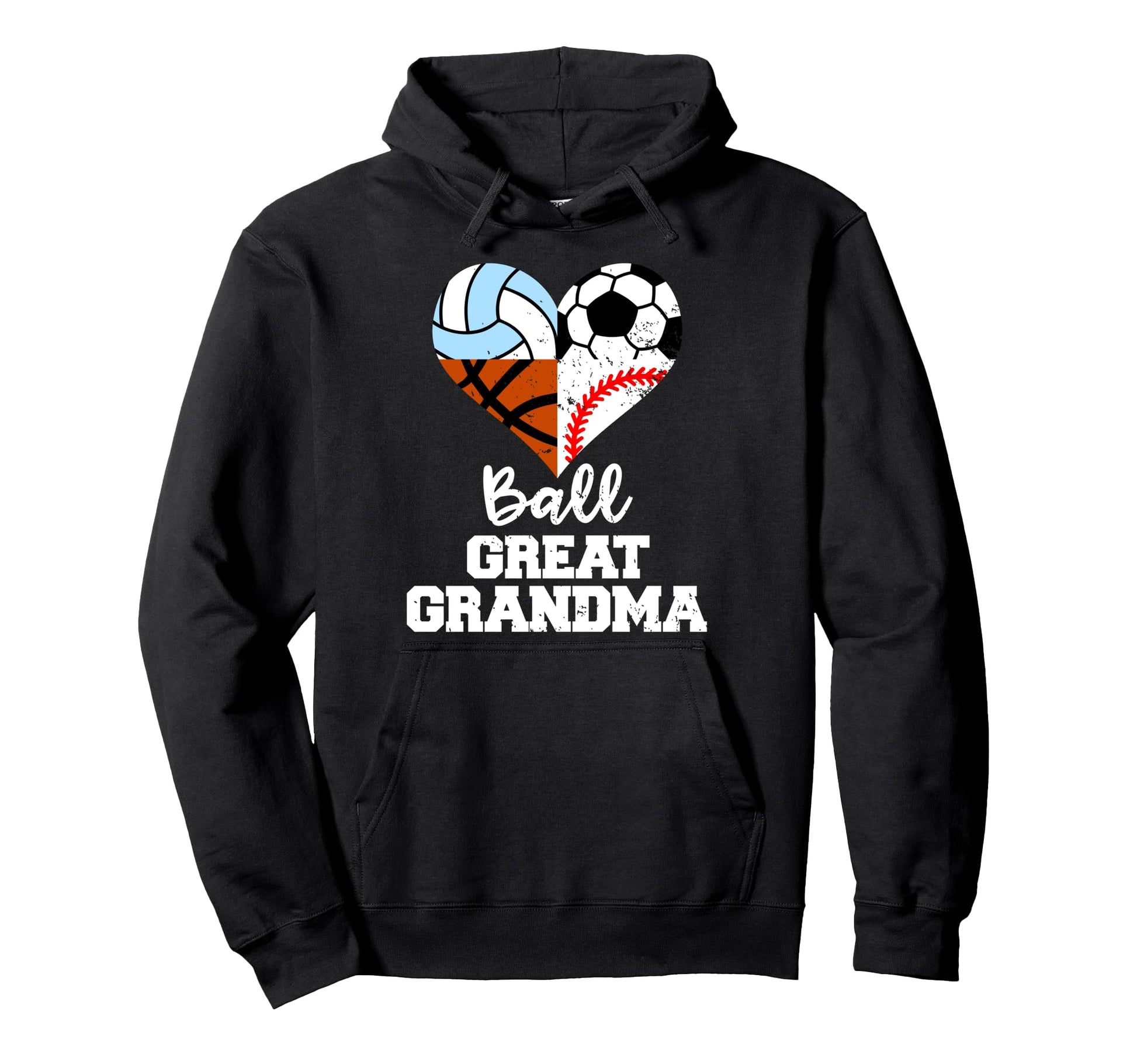 Ball Great Grandma Soccer Baseball Hoodie - Aesthetic Graphic Unisex - T-Shirt, Sweatshirt, Hoodie