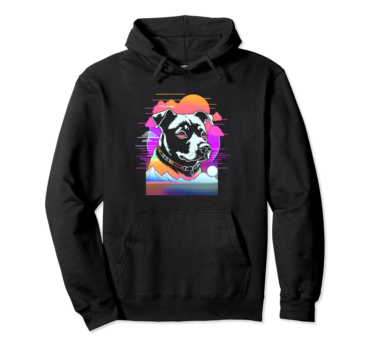 Inspired Vaporwave Aesthetic Dog Hoodie - Streetwear Style Unisex - T-Shirt, Sweatshirt, Hoodie