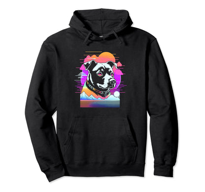 Inspired Vaporwave Aesthetic Dog Hoodie - Streetwear Style Unisex - T-Shirt, Sweatshirt, Hoodie