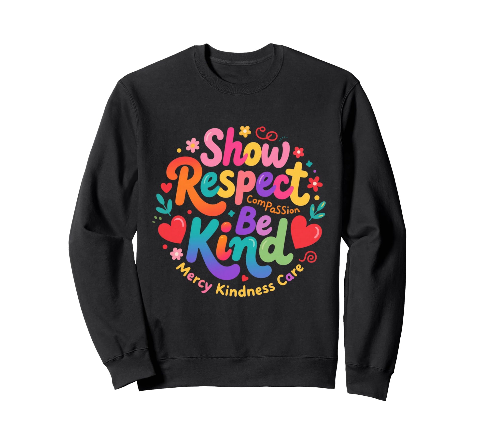 Be Kind Sign Language Positive Sweatshirt - Novelty Apparel Men Women - T-Shirt, Sweatshirt, Hoodie