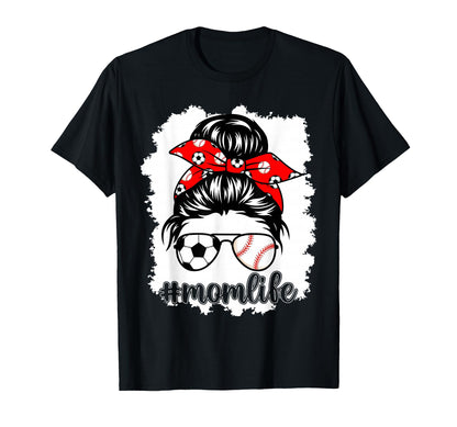 Classy Mom Life Soccer Messy Bun T-Shirt - Aesthetic Graphic Unisex - T-Shirt, Sweatshirt, Hoodie