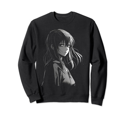 Sad Anime Goth Aesthetic Japanese Sweatshirt - Novelty Apparel Men Women - T-Shirt, Sweatshirt, Hoodie