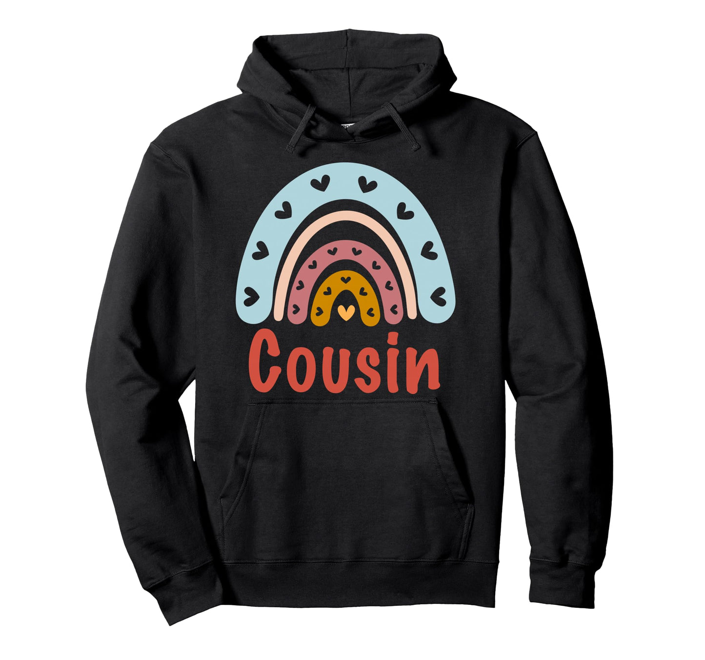 Cousin Birthday Rainbow Boho Cousin Hoodie - Unique Graphic for Adults - T-Shirt, Sweatshirt, Hoodie